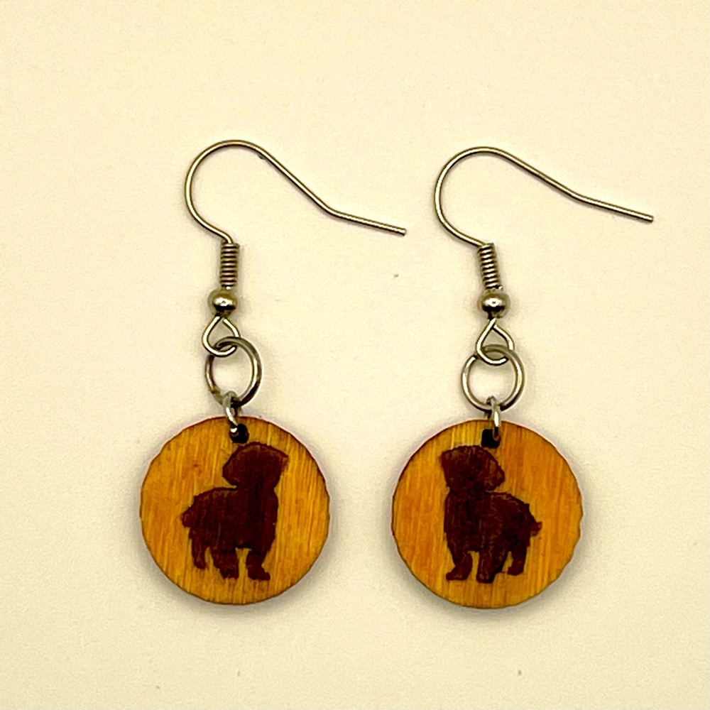 Handcrafted Shih Tzu Earrings